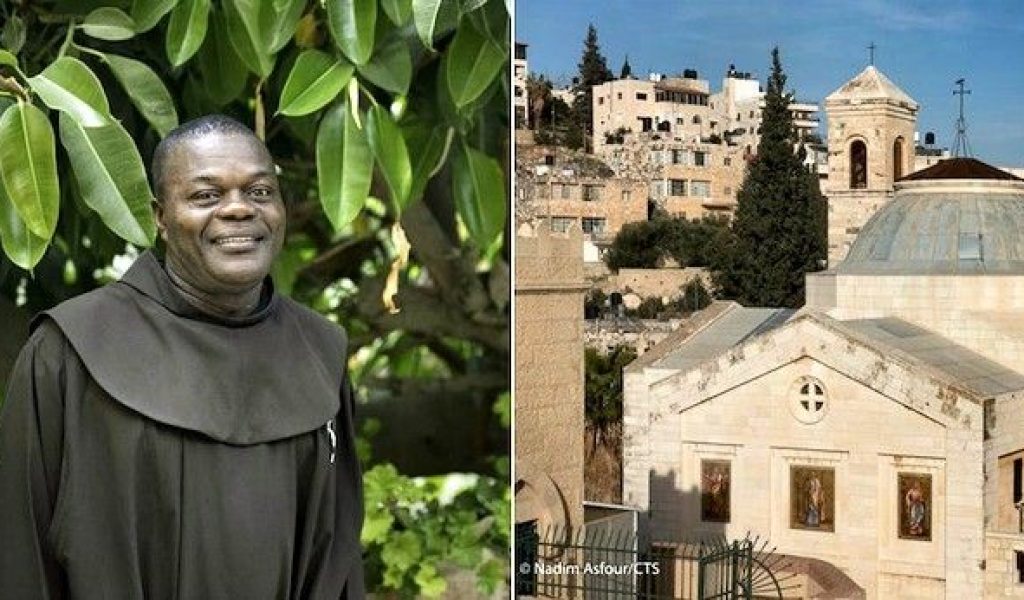 Fray Michael, desde Ghana a la Custodia en Betania: «Ver a un fraile con hábito me emocionaba»