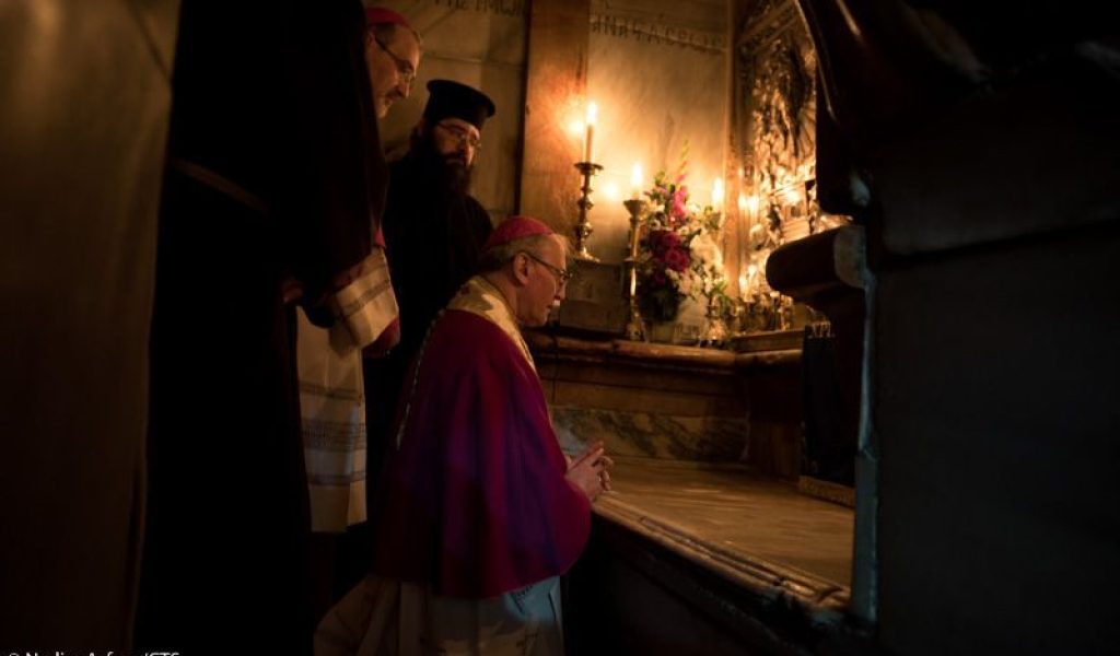 Ingreso solemne en el Santo Sepulcro del nuevo delegado apostólico en Tierra Santa, Leopoldo Girelli