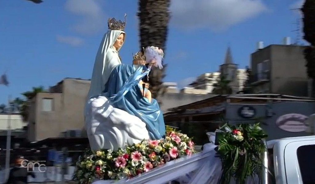 La Virgen del Carmen tuvo que modificar su recorrido y no hubo procesión, pero recorrió las calles de Haifa