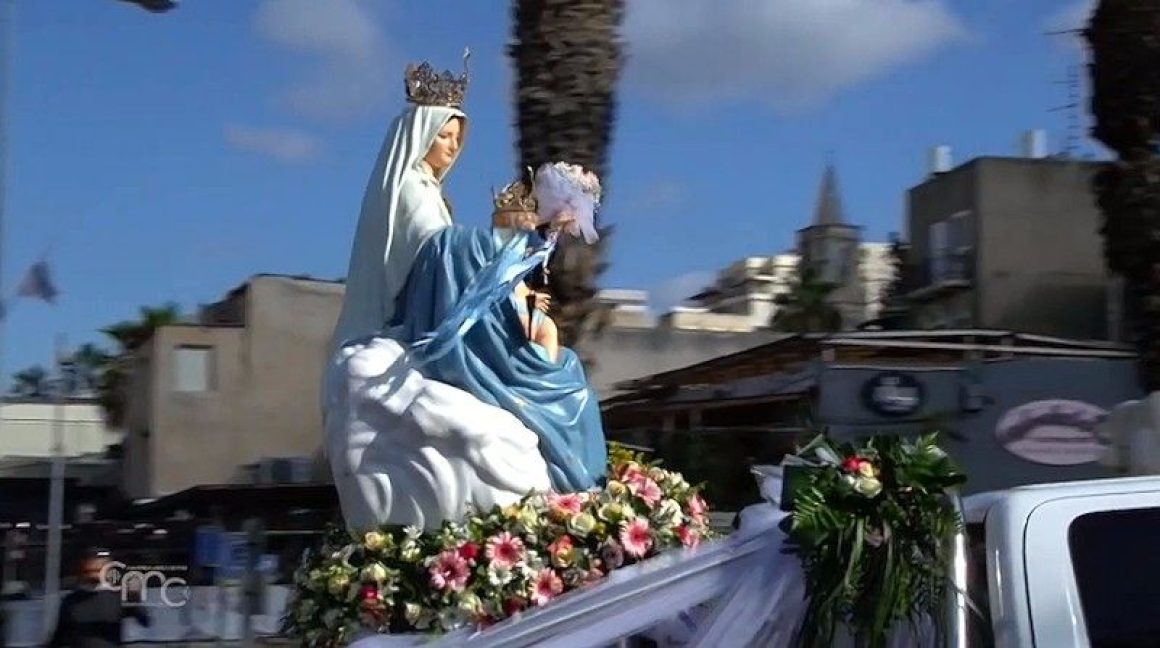 La Virgen del Carmen tuvo que modificar su recorrido y no hubo procesión, pero recorrió las calles de Haifa