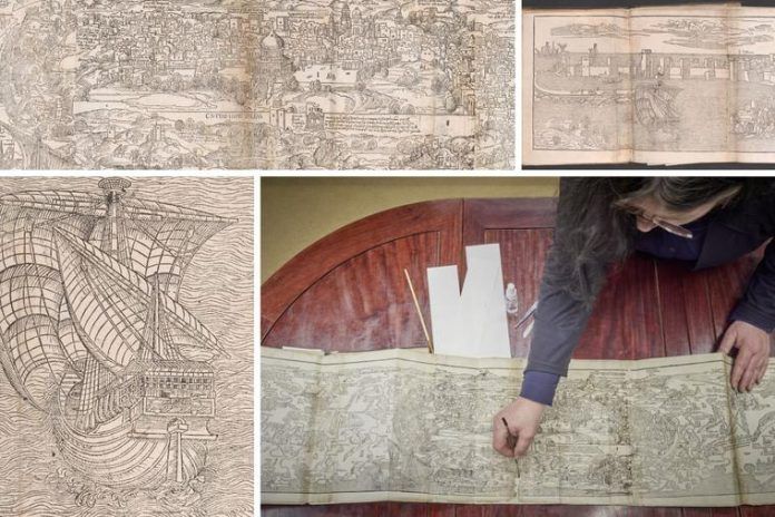 En el manuscrito se pueden ver dibujos de Jerusalén y del Santo Sepulcro y se considera una de las primeras representaciones de Tierra Santa.