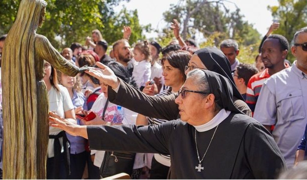 Los cristianos de Tierra Santa acuden a María, Reina de Palestina, en su santuario